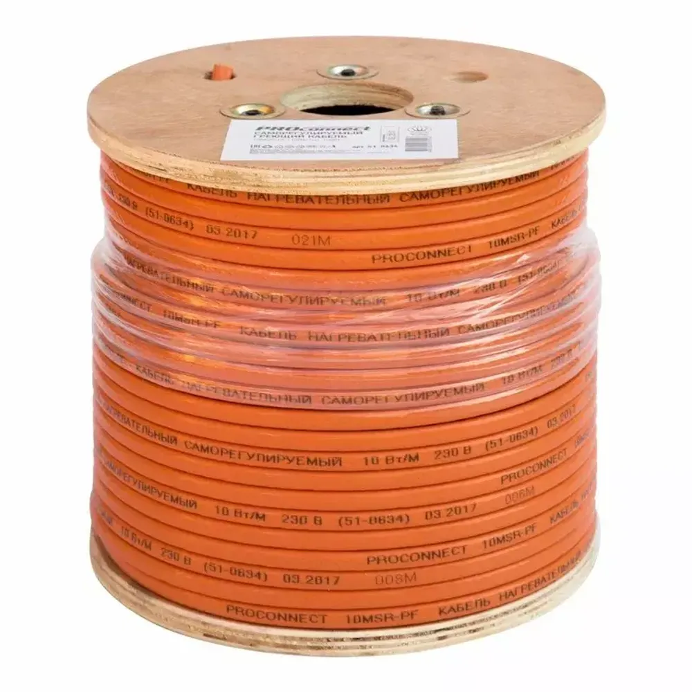Кабель греющий саморег.(В ТРУБУ) PROconnect 10MSR-PF (10Вт/1м)51-0634