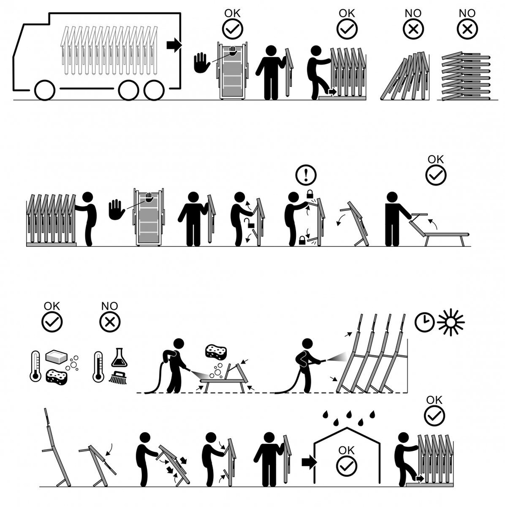 Шезлонг-лежак металлический Magnani 501 Relax, серебристый, слоновая кость