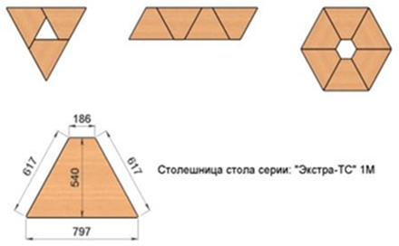 Парта двухместная Трапеция Экстра ТР