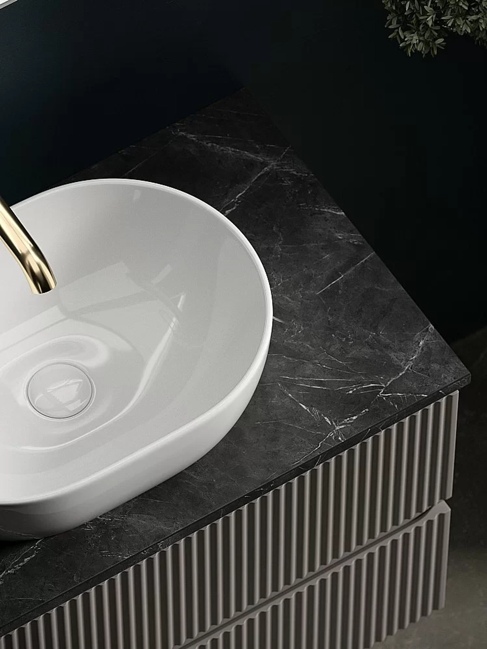 Тумба с раковиной Sancos SNOB R 100 со столешницей, Doha Soft