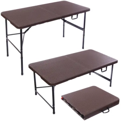 Стол кемпинговый складной SN-F122-4R, 124*61,5*74 см, кофейный