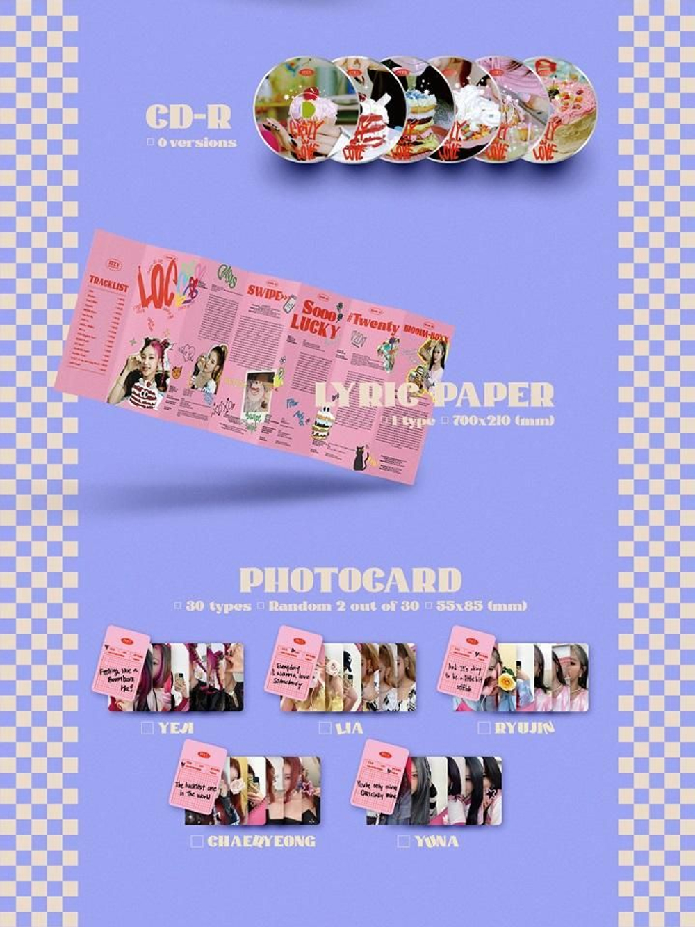 Альбом ITZY - CRAZY IN LOVE 1st Album 6 Version SET