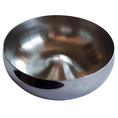 Миска метал. с выпуклым дном на резинке "летающая тарелка" 1 л (10216170/190419/0066512, индия )