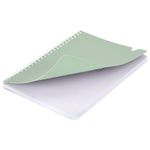 Тетрадь обложка пластик, А5 80 л., гребень мягкий, вырубка для ручки, клетка, BRAUBERG, светло-зеленый, 405378