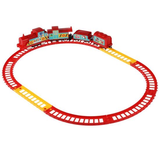 Железная дорога Грузовичок Лева дл.пути 126, на бат.,кор.25*20,5*4см ИГРАЕМ ВМЕСТЕ