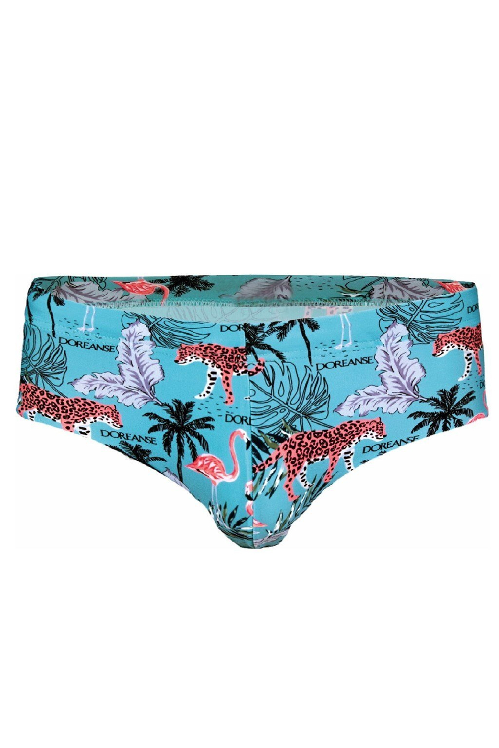 Бирюзовые мужские плавки с оригинальным принтом Doreanse Mayo