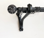 Карниз кованый консольный Шар ажурный d20/16 двухрядный, цвет черный