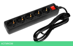 Сетевой фильтр PC Pet AP01006-E-BK черный