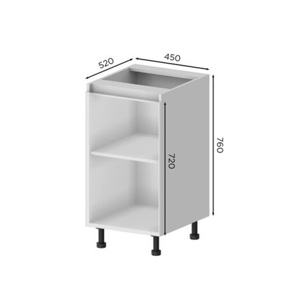 Кухня Модуль Н 450 нижний Графит / Каштан