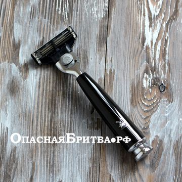 Бритва MUEHLE RYTMO, Mach3, черная смола