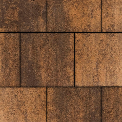 Тротуарная плитка КВАДРАТ 400х400 мм - Листопад гладкий Мокко