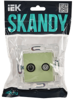 SKANDY Розетка двойная TV+SAT SK-A13G мятный IEK
