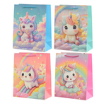 Подарочный пакет Basir, серия "Единорог", голографическое тиснение, 31*41*12 см, ассорти