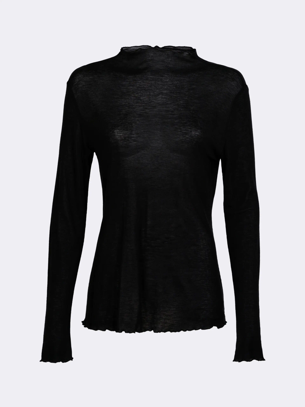 Лонгслив из кашемира черный OLA OLA