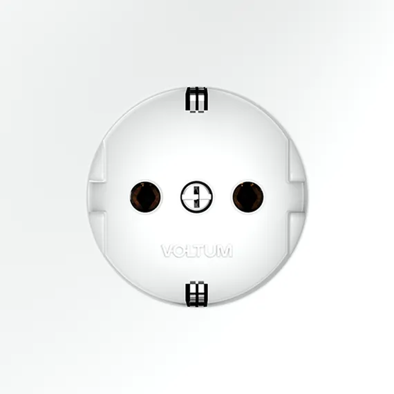 Розетка встраиваемая VOLTUM S70 с заземлением 16А, (белый матовый) vls040102