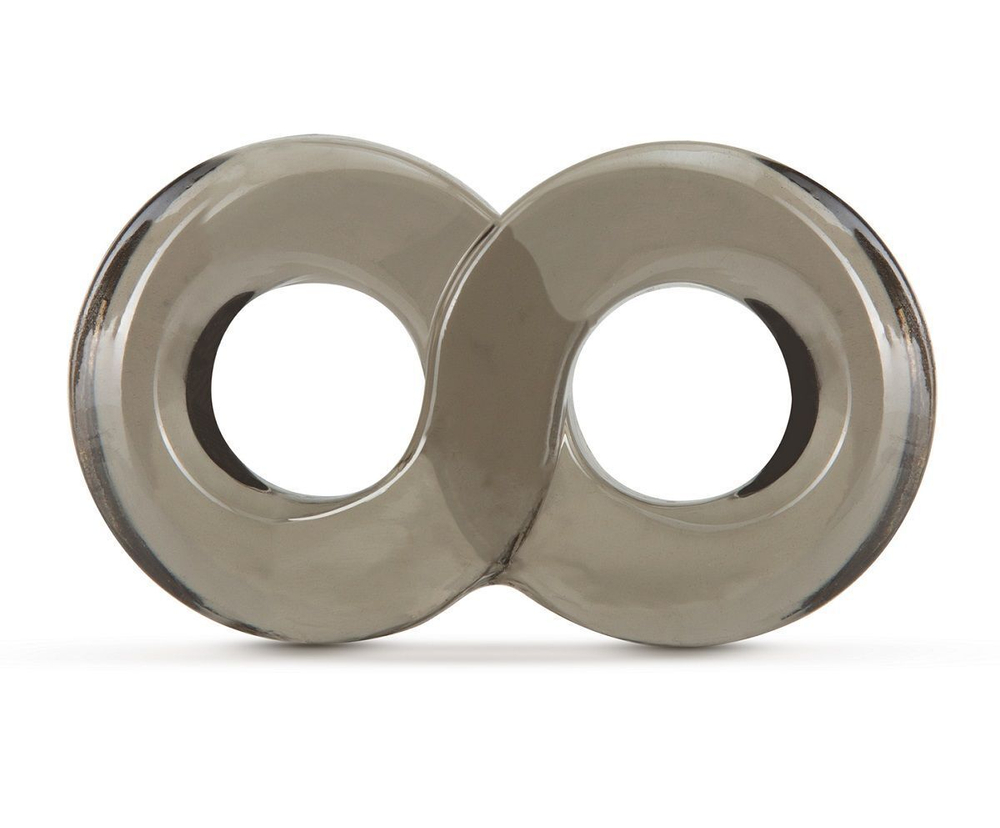 Дымчатое кольцо-восьмерка Cock Ring and Ball Strap (Цвет: дымчатый)