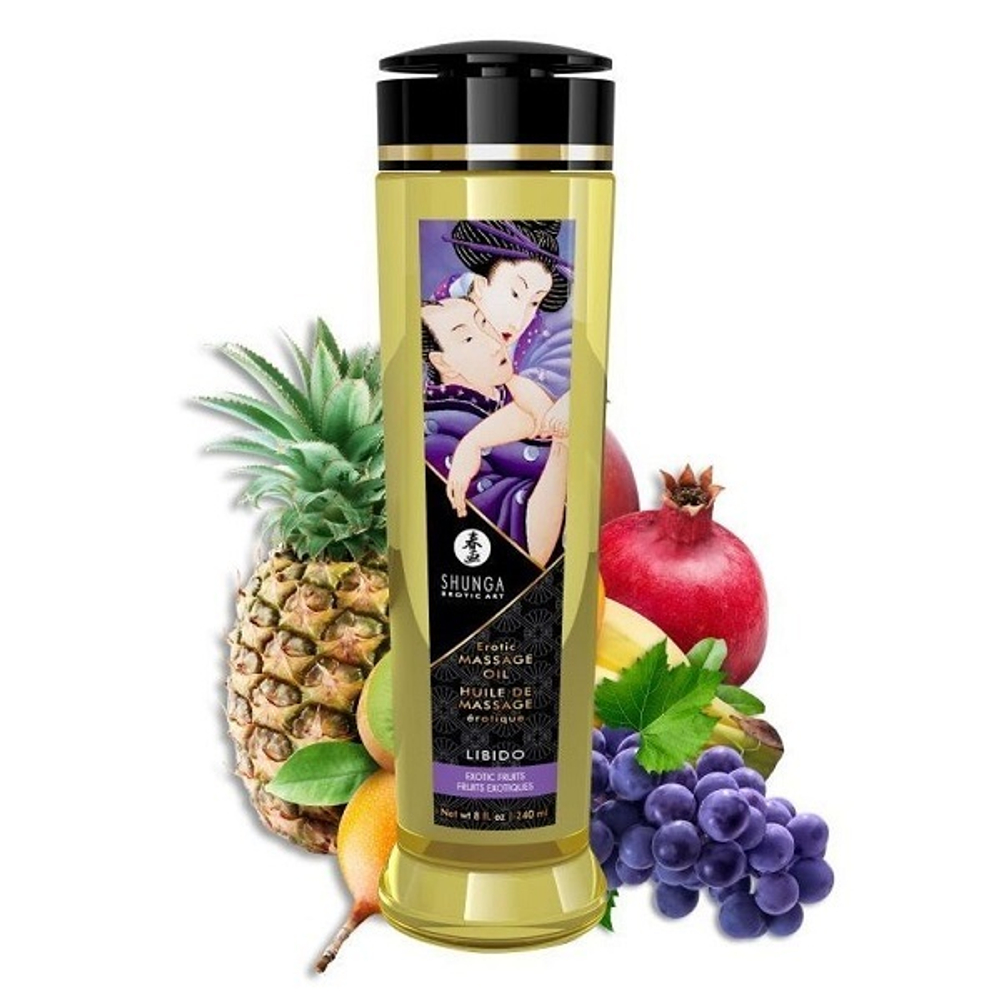 Массажное масло с ароматом экзотических фруктов Shunga Libido Exotic Fruits