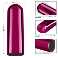 Ярко-розовая перезаряжаемая вибропуля 9см California Exotic Novelties Glam SE-4406-02-3