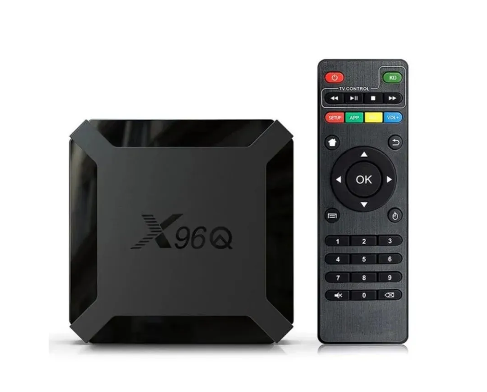 Медиаплеер Смарт ТВ приставка X96Q 8/128 ГБ Андроид , 4K Ultra HD, Медиаплеер SMART TV, Wi-Fi Android, 8 ГБ/128 ГБ, Wi-Fi, черный