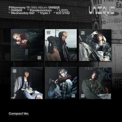 Альбом P1Harmony - UNIQUE 9th Mini Album COMPACT 6 Version SET