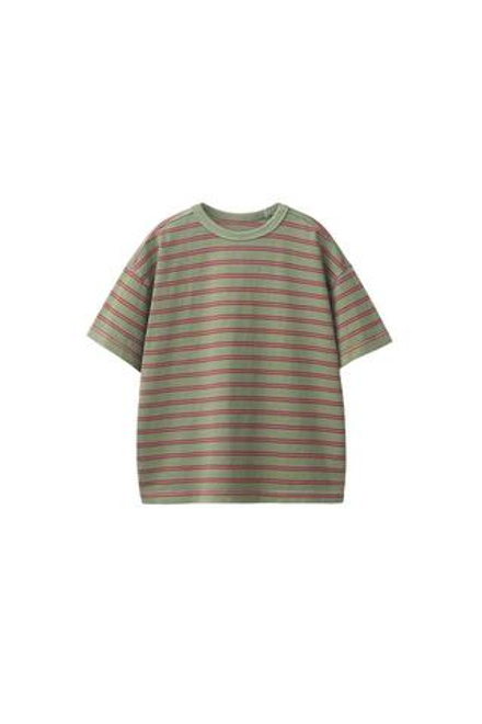 ZARA ФУТБОЛКА В ПОЛОСКУ, ЗЕЛЕНЫЙ