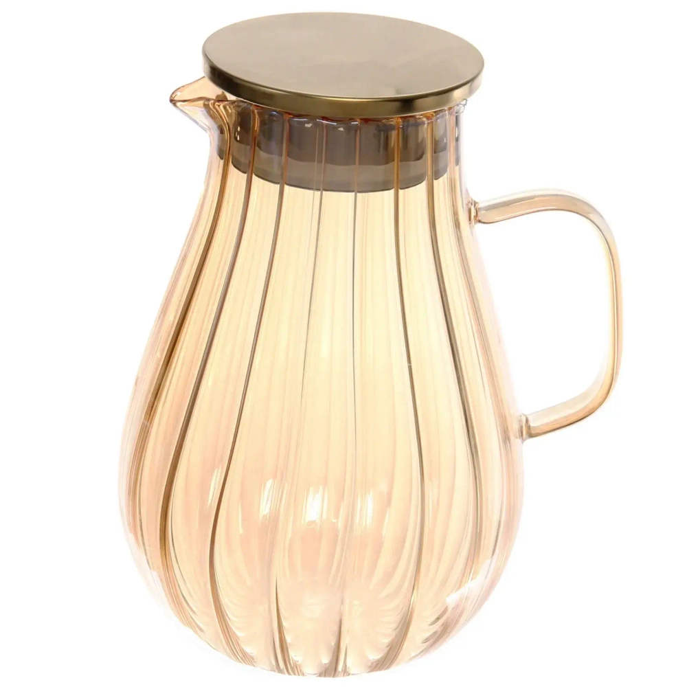 Кувшин стеклянный 1900мл «Bella cucina» в наборе с 4-мя стаканами 400мл, золотой
