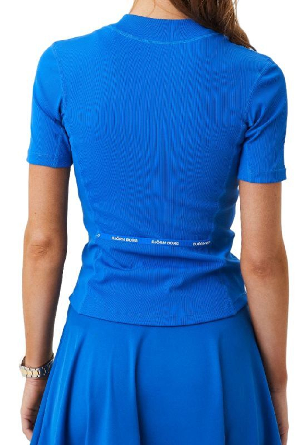 Женская теннисная футболка Björn Borg Ace Rib T-Shirt - naturical blue