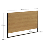 Taiana Изголовье из шпона дуба со стальными ножками 160 см