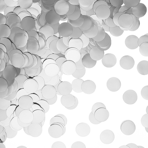 Конфетти 2 см круг Серебро, Хром, 50 гр ВВ