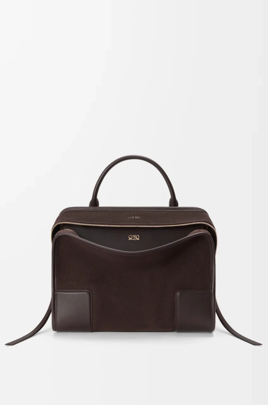 Loewe Большая сумка Amazona 180 из мягкой телячьей кожи, темно-каштановый