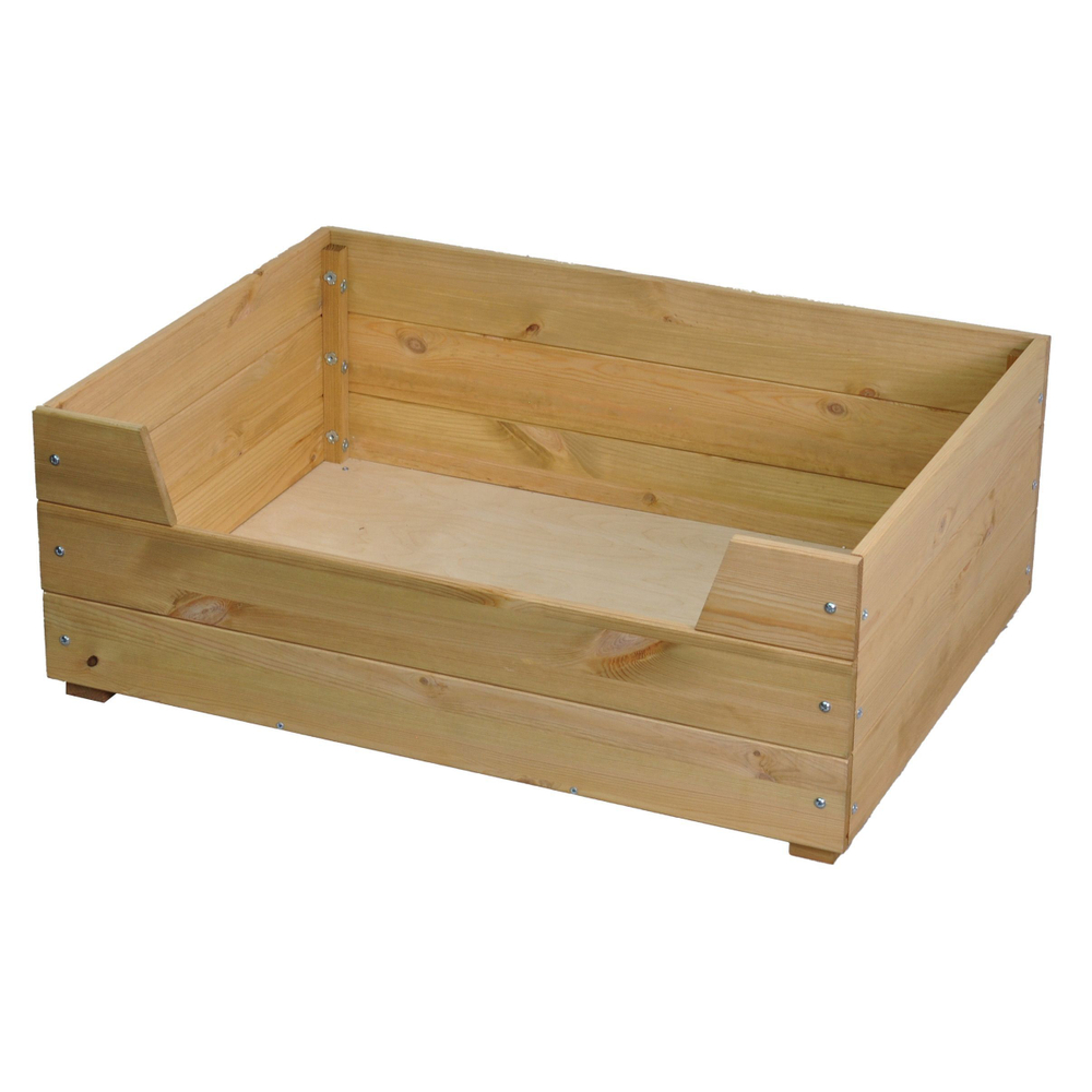 Лежанка домик для кошек и собак мелких и средних пород Вальди 78х58 см из массива сосны, прочный лежак для кошек и собак