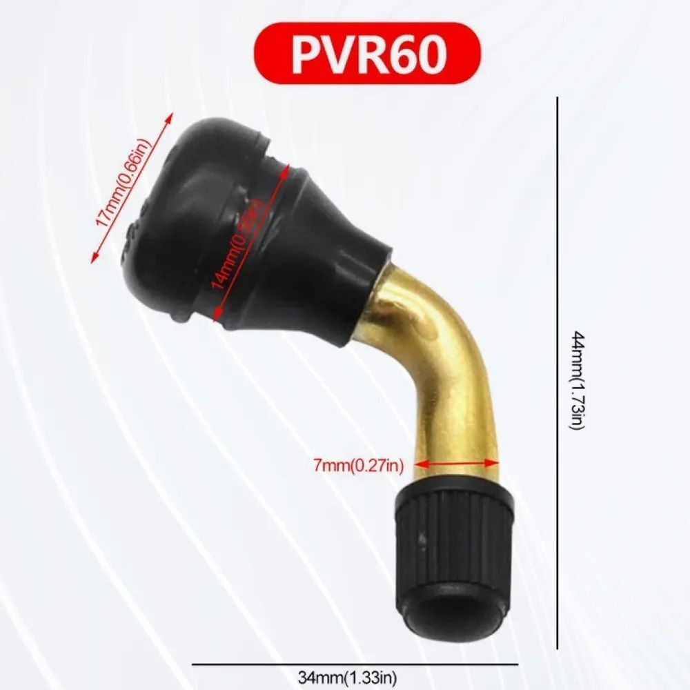 Вентиль ниппель PVR60 изогнутый для мототехники