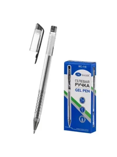 Ручка гелевая 12 шт Bаsir MC-118 Classic черная
