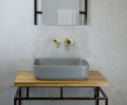 Накладная раковина Bronze de Luxe SCANDI, цвет матовый серый 500х390х130