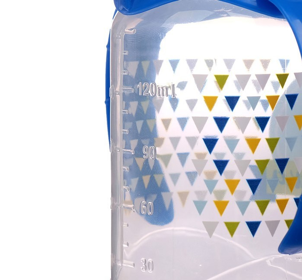 Бутылочка для кормления "Моя 1 бутылочка"150 мл цилиндр, с ручками, цвет синий 2969890