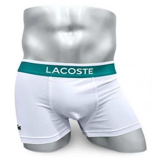 Мужские трусы боксеры белые Lacoste Underwear LC00050-1
