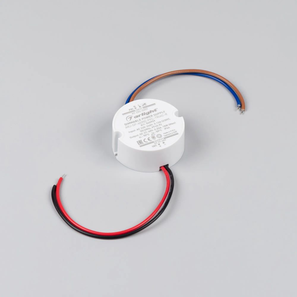 Блок питания ARJ-SP-40250-PFC-TRIAC-R (10W, 27-40V, 250mA) (Arlight, IP44 Пластик, 5 лет) 040959