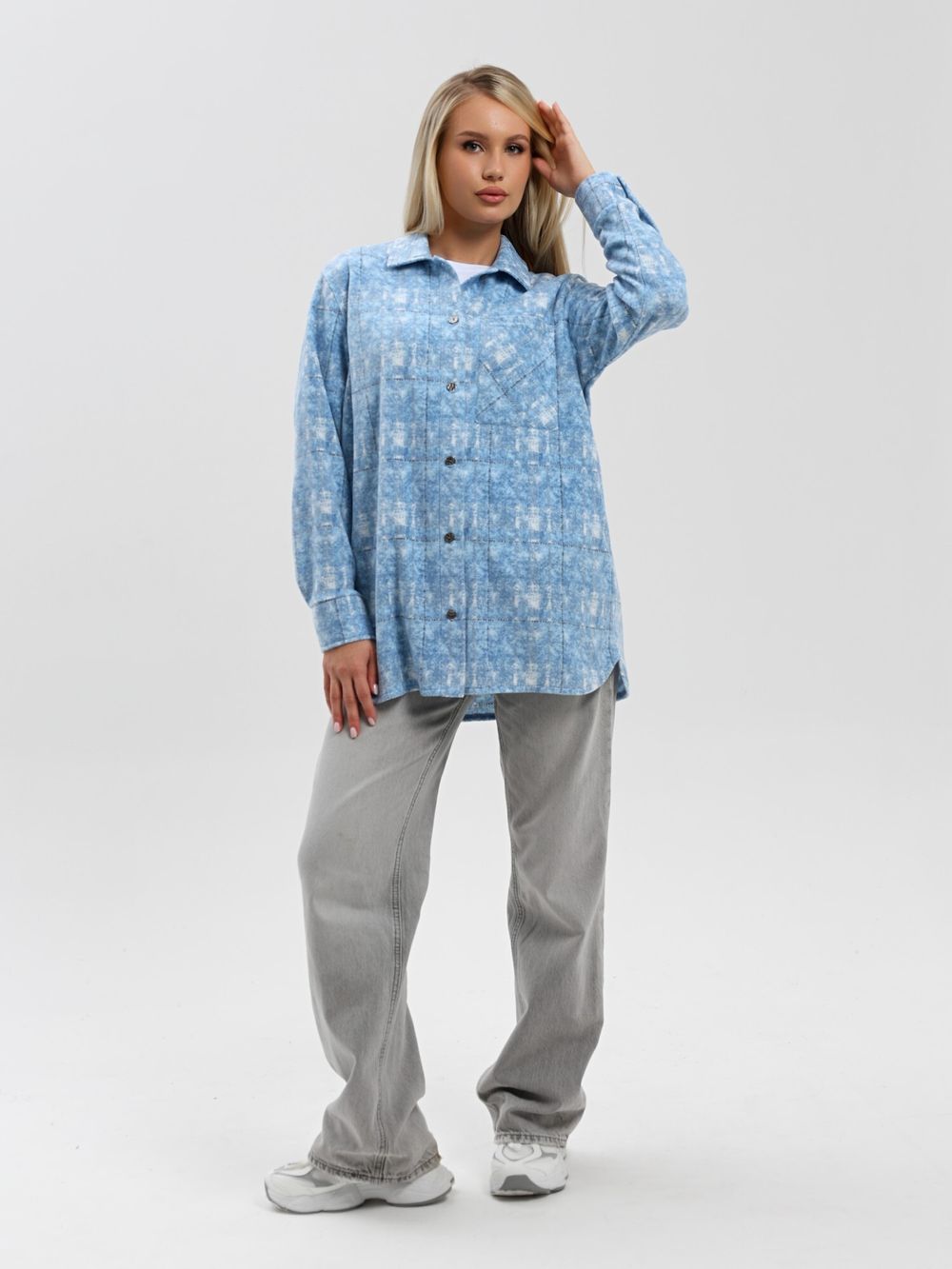 Рубашка Вселенная Виотекс ГОЛУБОЙ (Акция)