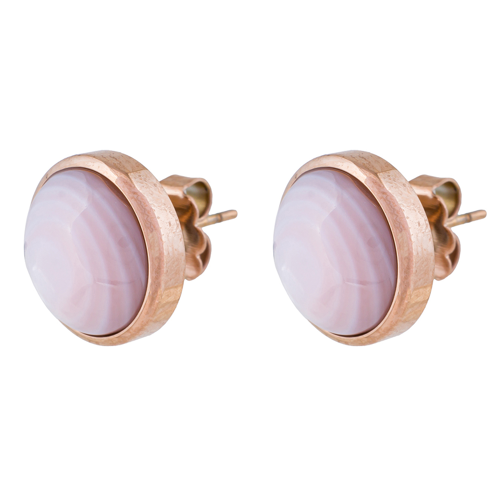 Серьги-пусеты Fiore Luna Сфера SHELL ROSE AE02913-3 R/RG