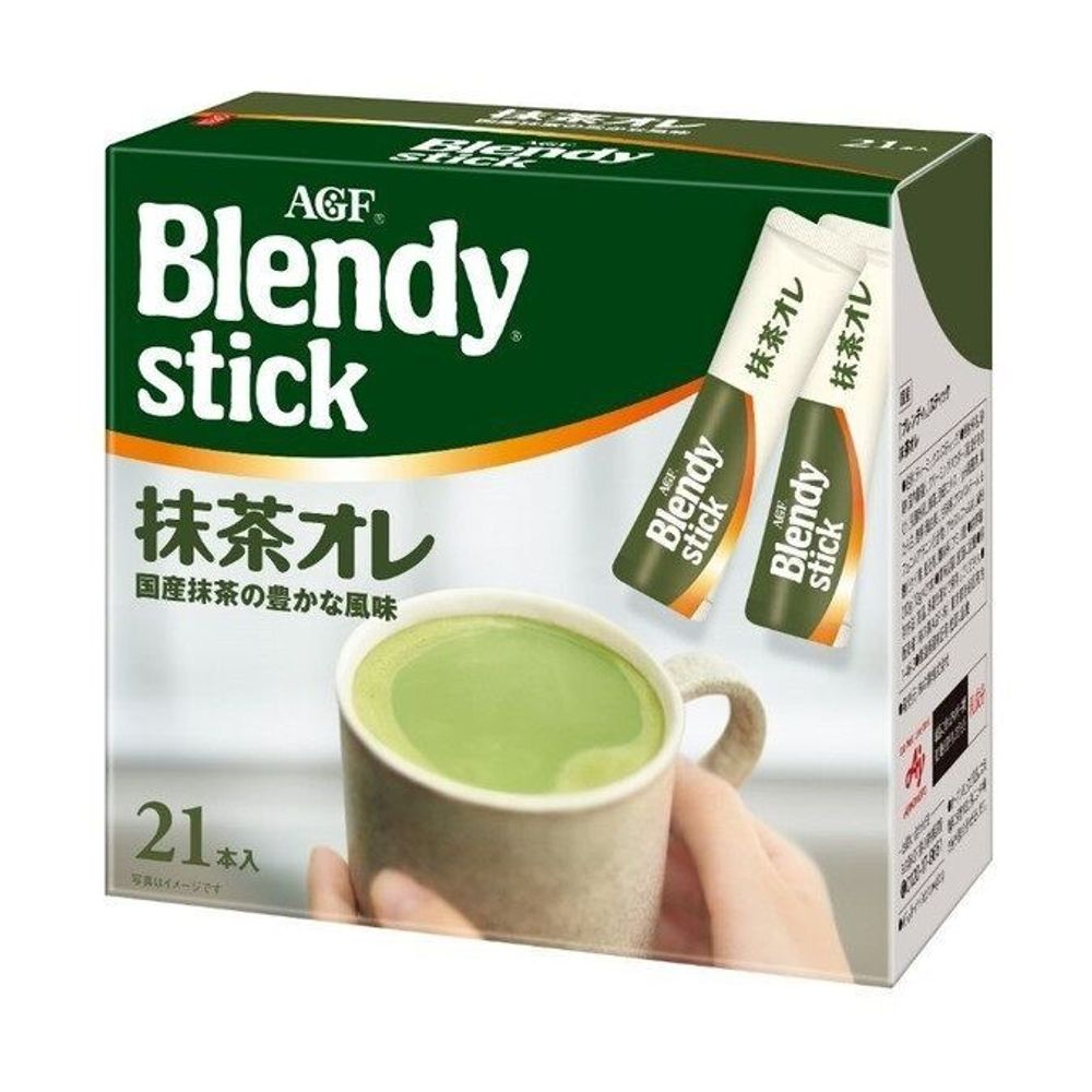 Чай зеленый с молоком AGF Blendy в стиках, 21 шт