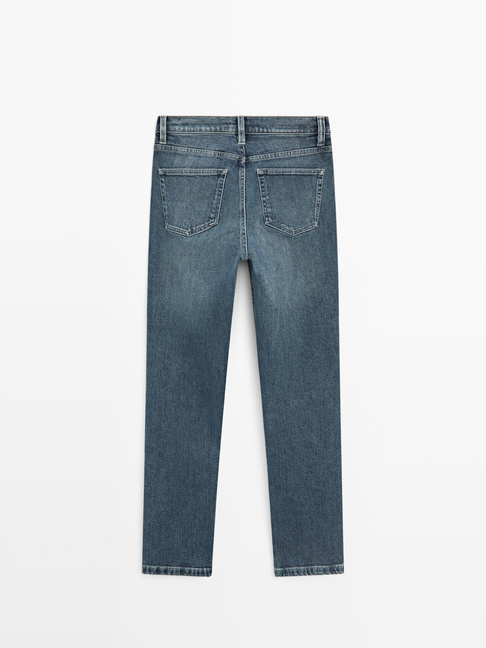 Massimo Dutti Джинсы средней посадки, укороченные, облегающего кроя, темно-синий