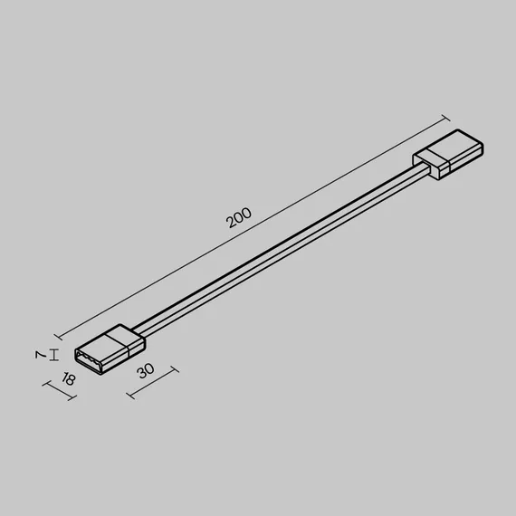 Гибкий коннектор для токоведущей ленты Exility IP черный Outdoor o-tr002-sc