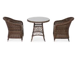 "Эспрессо-80 R" обеденная группа плетеная, цвет коричневый