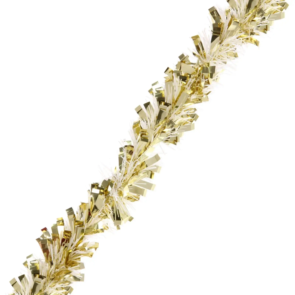 Мишура «Блеск» 2 м 9 см, Шампань/Белый