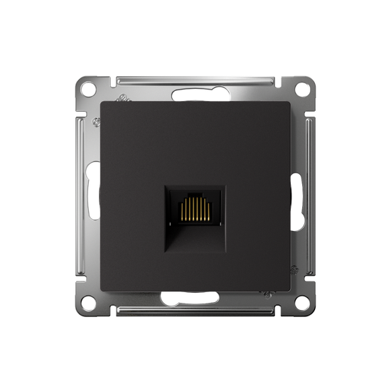 Розетка компьютерная AtlasDesign RJ45 кат.6A механизм карбон SE ATN001086