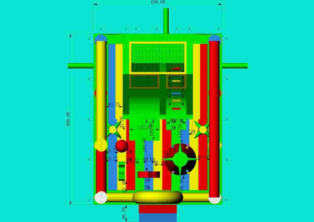 Коммерческий надувной батут «Страна Сафария» 8*6*5 м