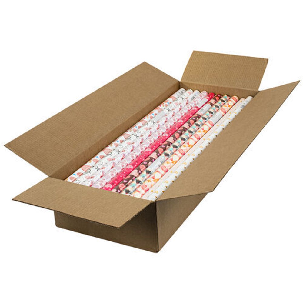 Бумага упаковочная "Love Story", 70x100 см, 10 дизайнов ассорти, ЗОЛОТАЯ СКАЗКА, 591916, 1шт