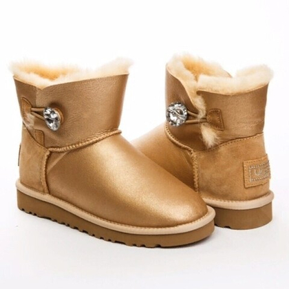 Угги Mini Bailey Button Bling Soft Gold