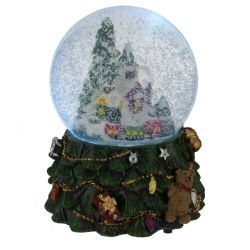 GAEM Фигурка декор в стекл шаре "Домики" (подсв, муз, вьюга, AAAх3 н/п), D 9.5 см, L11,5 W11,5 H15,5 см