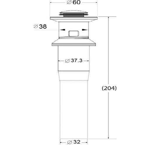 Донный клапан BelBagno BB-PCU-02-IN click-clack Сатин